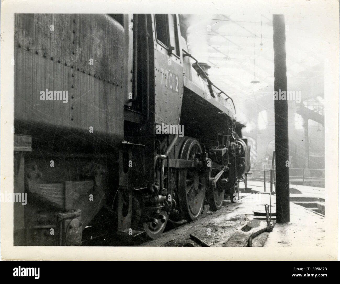 77012 British Railways Class 3MT Steam Locomotive 2-6-0 Stock Photo