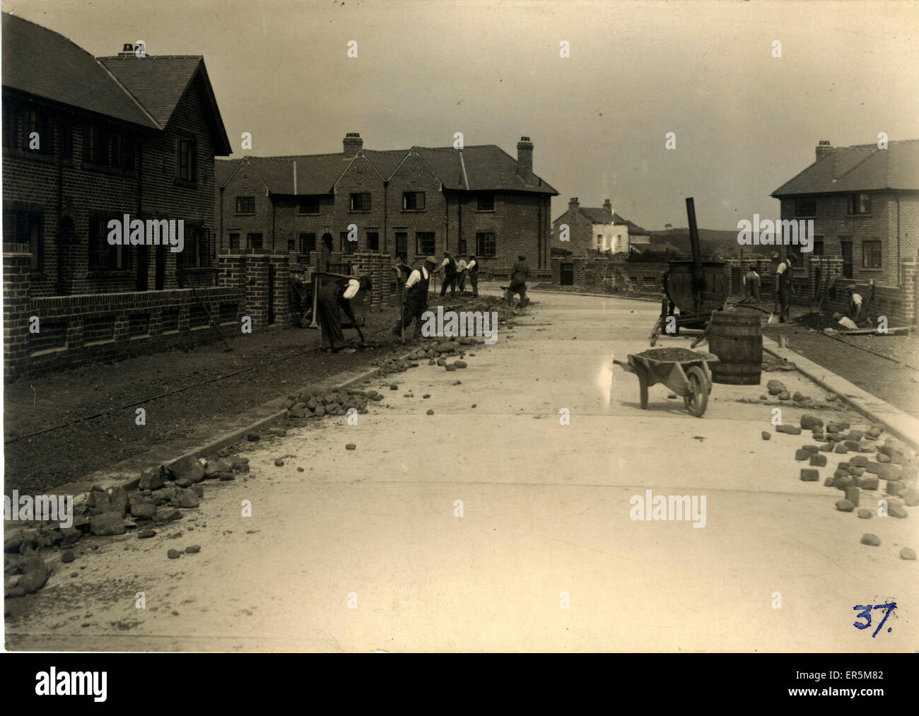 Construction of Christie Avenue, Morecambe, England Stock Photo Alamy