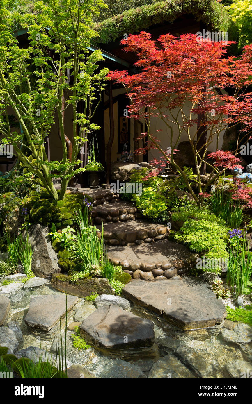 The Edo no Niwa - Edo Garden by Ishihara Kazuyuki Design Laboratory, Gold medal winner at the RHS Chelsea Flower Show 2015 Stock Photo