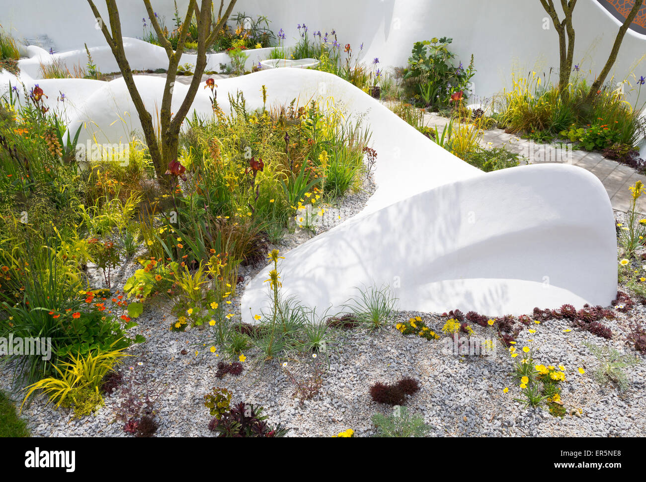 Pure Land Foundation Garden, designed by Fernando Gonzalez, Silver-Gilt  medal winner at the RHS Chelsea Flower Show 2015 Stock Photo - Alamy