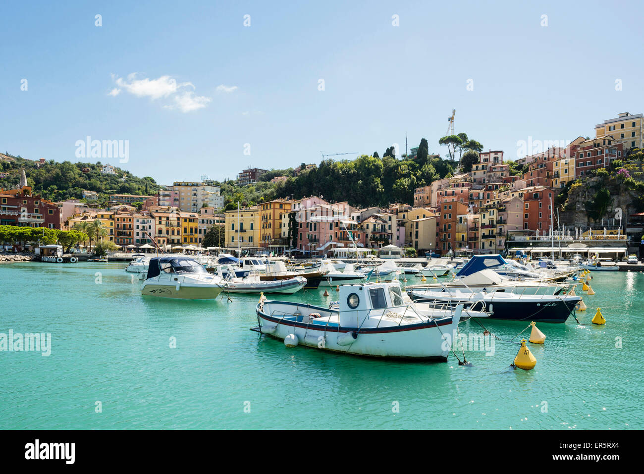 Harbour, Lerici, province of La Spezia, Liguria, Italia Stock Photo