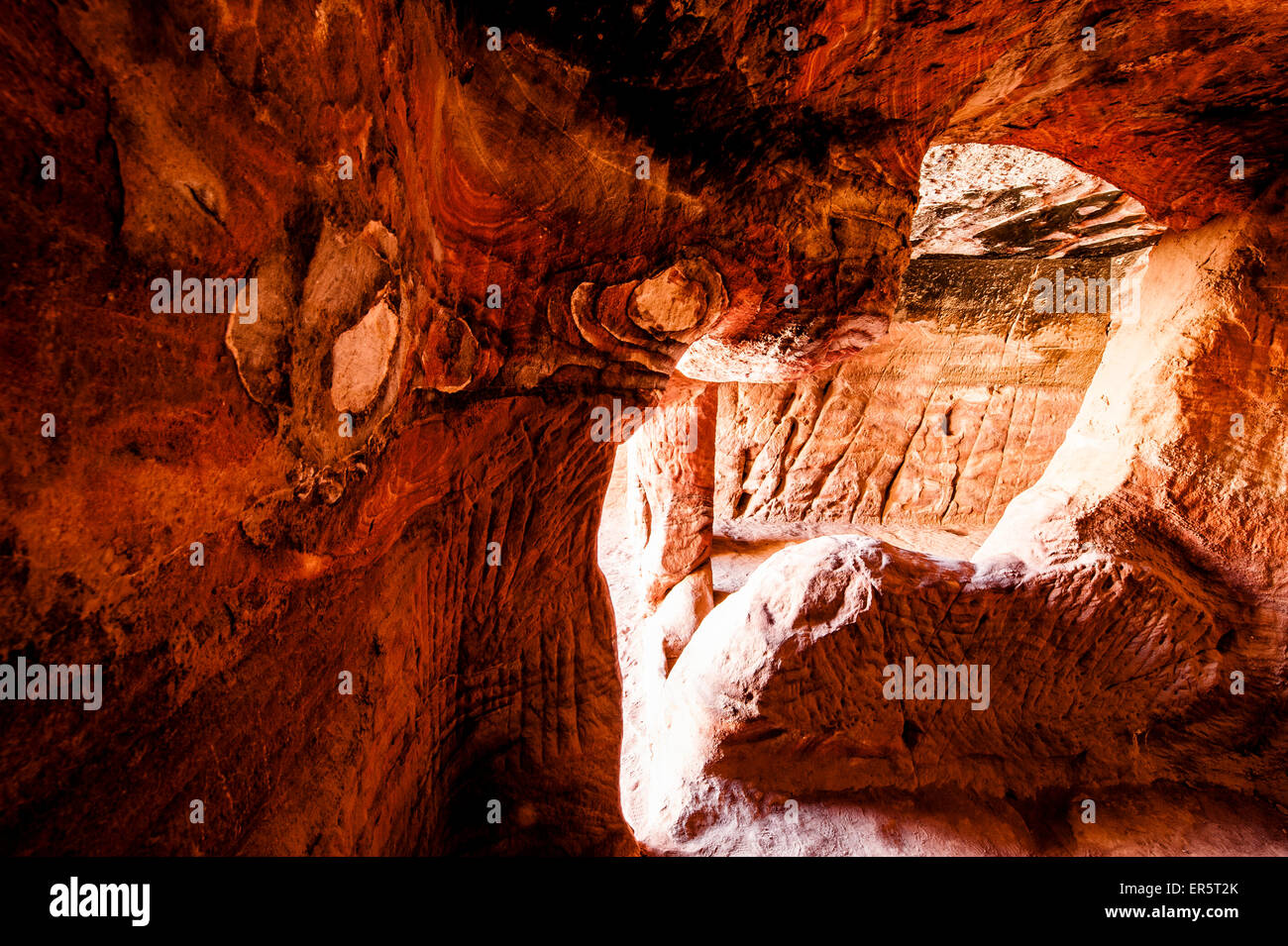 Rock tomb, Petra, Wadi Musa, Jordan, Middle East Stock Photo
