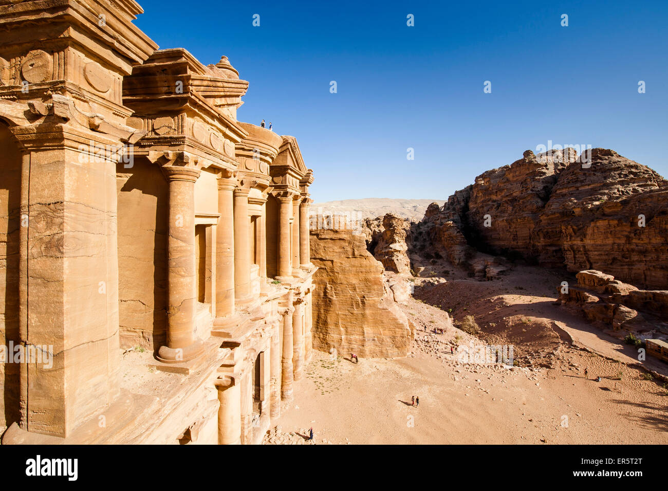 Rock-cut tomb Ad Deir, Petra, Jordan, Middle East Stock Photo