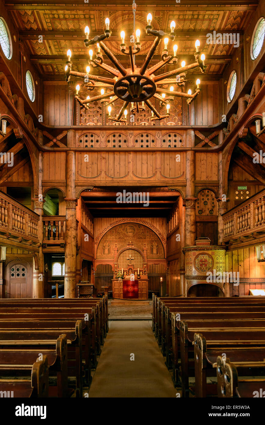Interior stave church hi-res stock photography and images - Alamy