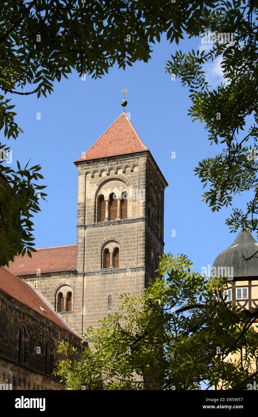 Collegiate Church of St Servatius, Quedlinburg, Harz, Saxony-Anhalt, Germany, Europe Stock Photo