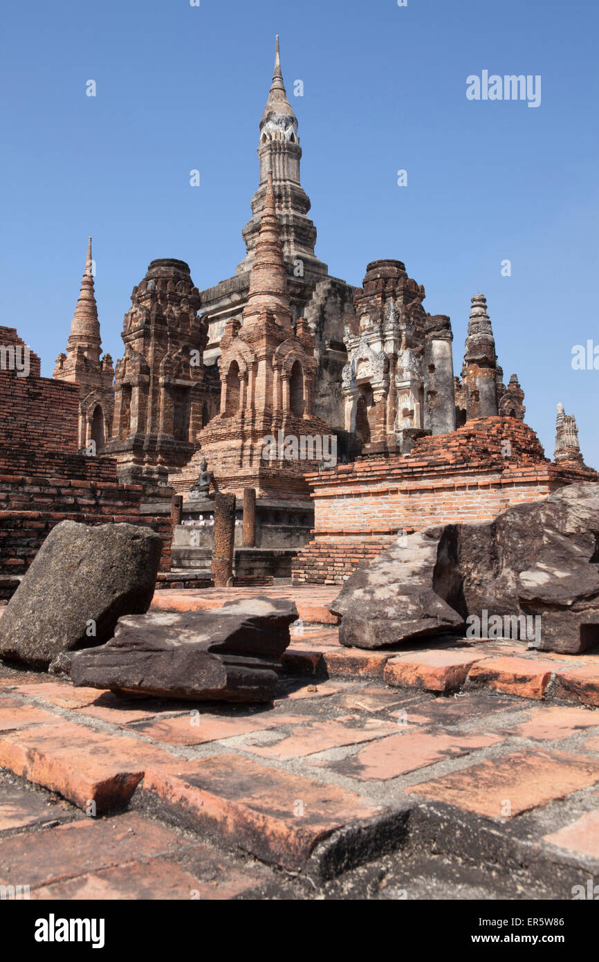 Temple in Sukhothai Historical Park UNESCO World Heritage Site, Sukothai Province, Thailand, Asia Stock Photo