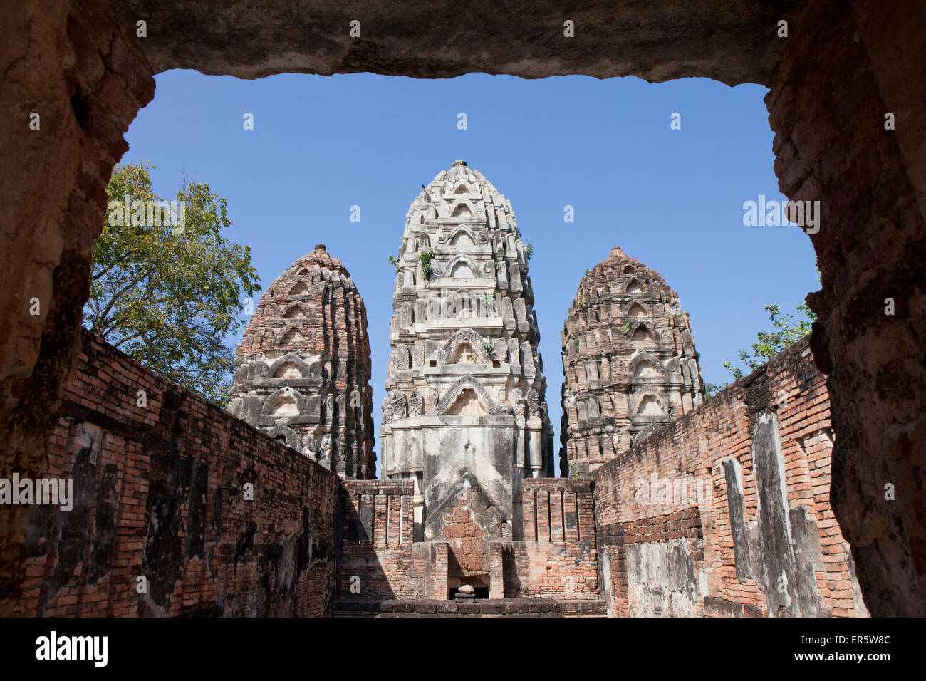 Temple in Sukhothai Historical Park UNESCO World Heritage Site, Sukothai Province, Thailand, Asia Stock Photo