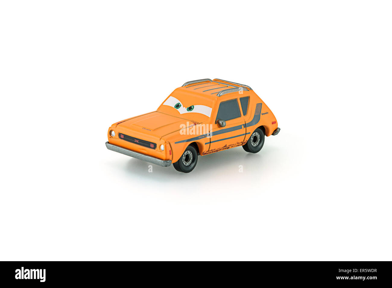 Bangkok,Thailand - January 26, 2014: Grem rusty orange AMC Gremlin a main protagonist of the Disney Pixar feature film Cars. A d Stock Photo