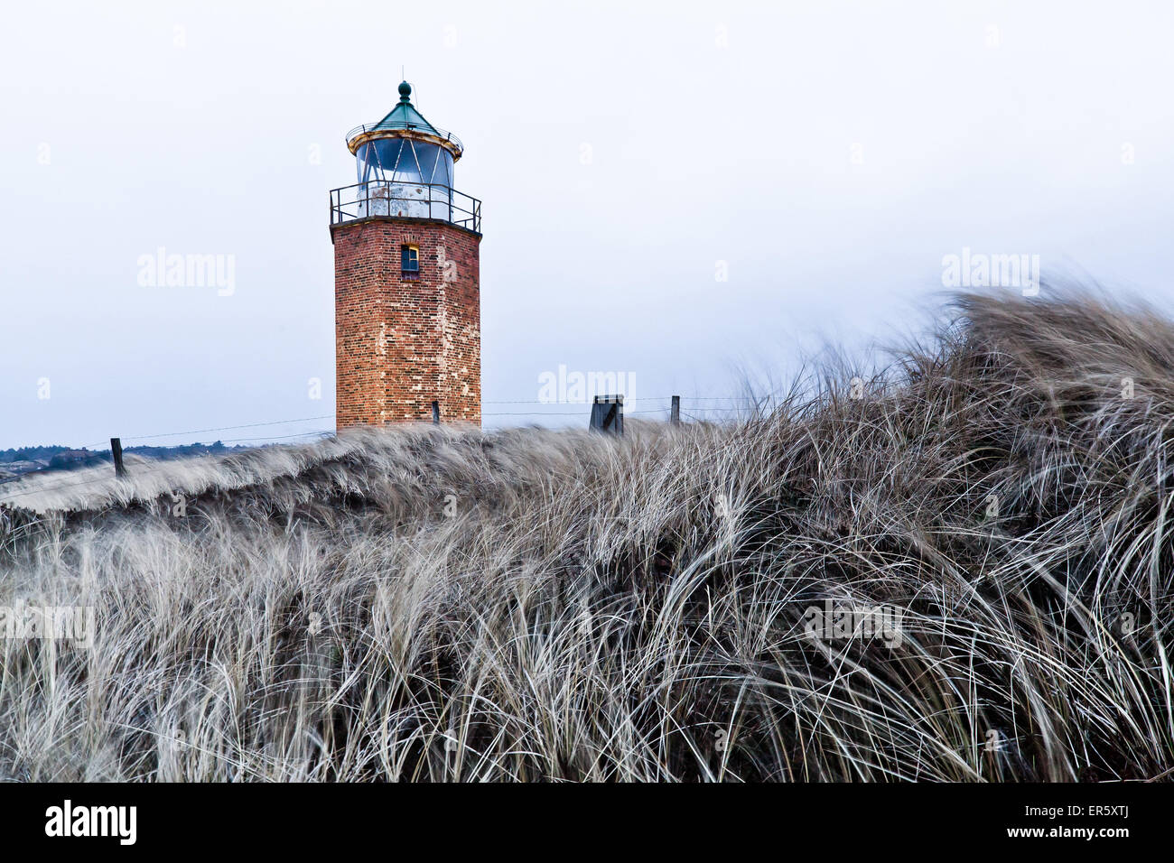 Kampen lighthouse, Quermarkenfeuer, Rotes Kliff, North sea, Kampen, Sylt, Schleswig-Holstein, Germany Stock Photo