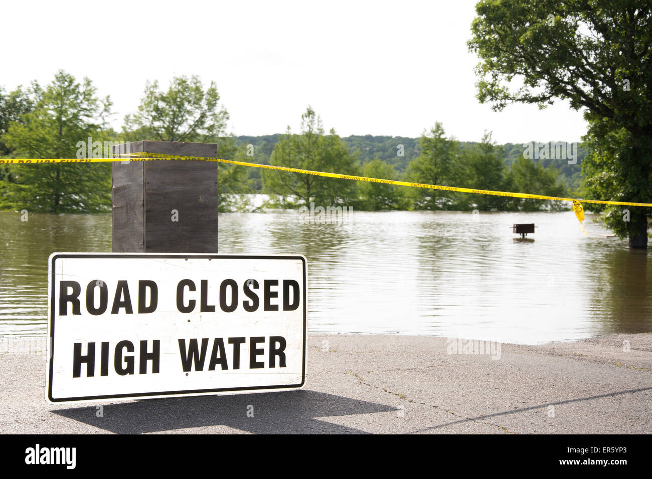 Mannford, Oklahoma, USA. 27th May, 2015. Flood waters have indundated