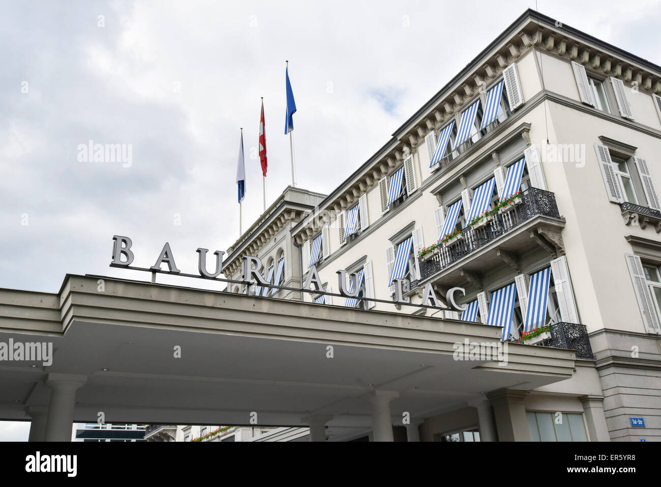 Zurich, Switzerland. 27th May, 2015. Five star hotel Baur Au Lac in Zurich near the lake where the police arrested several FIFA executives after a hotel raid. Credit:  thamerpic/Alamy Live News Stock Photo