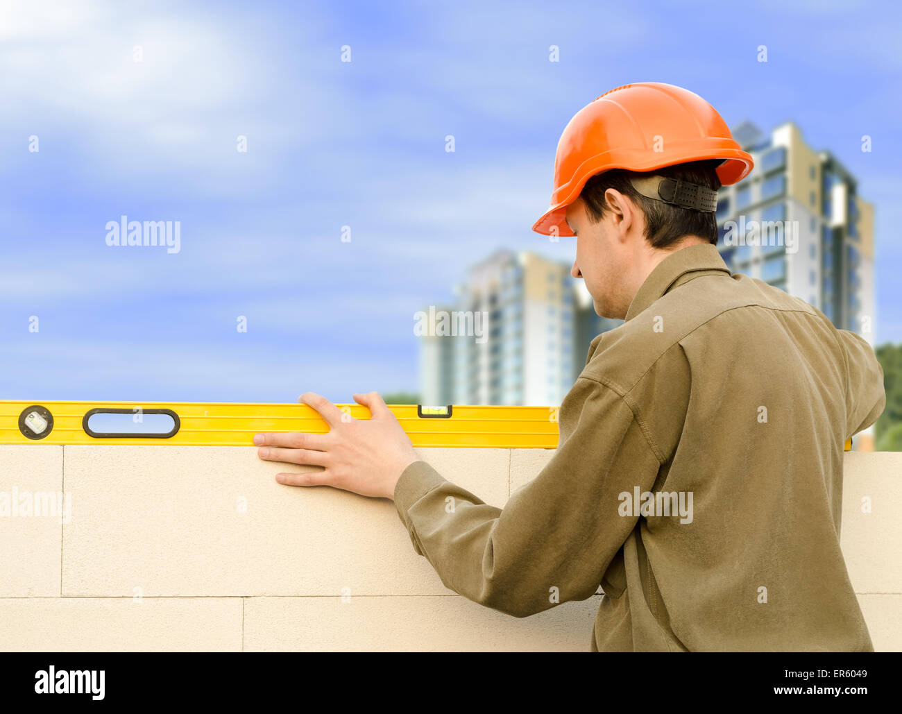 Brick wall construction Stock Photo Alamy