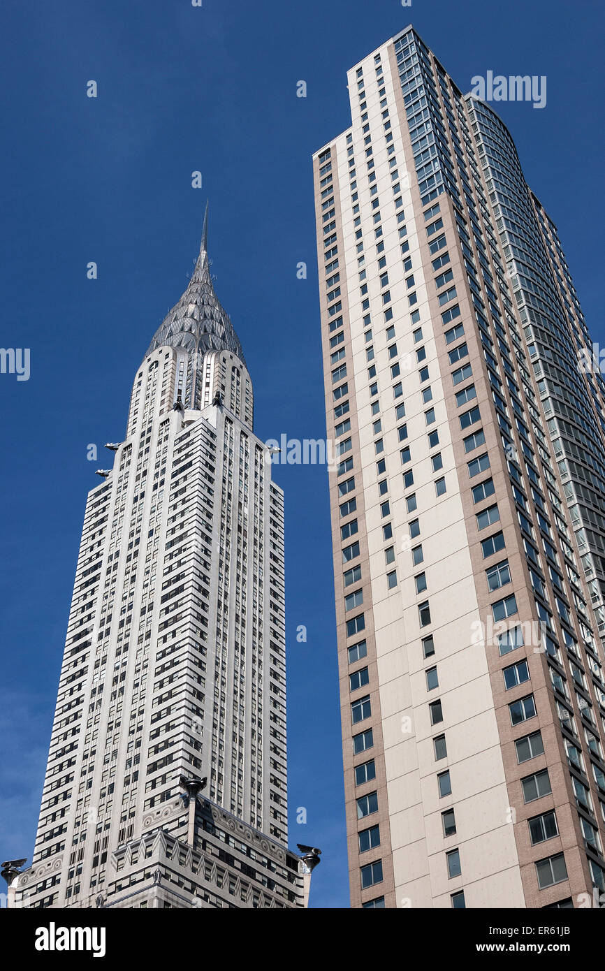 High-rise buildings, skyscrapers, the Chrysler Building on the left ...
