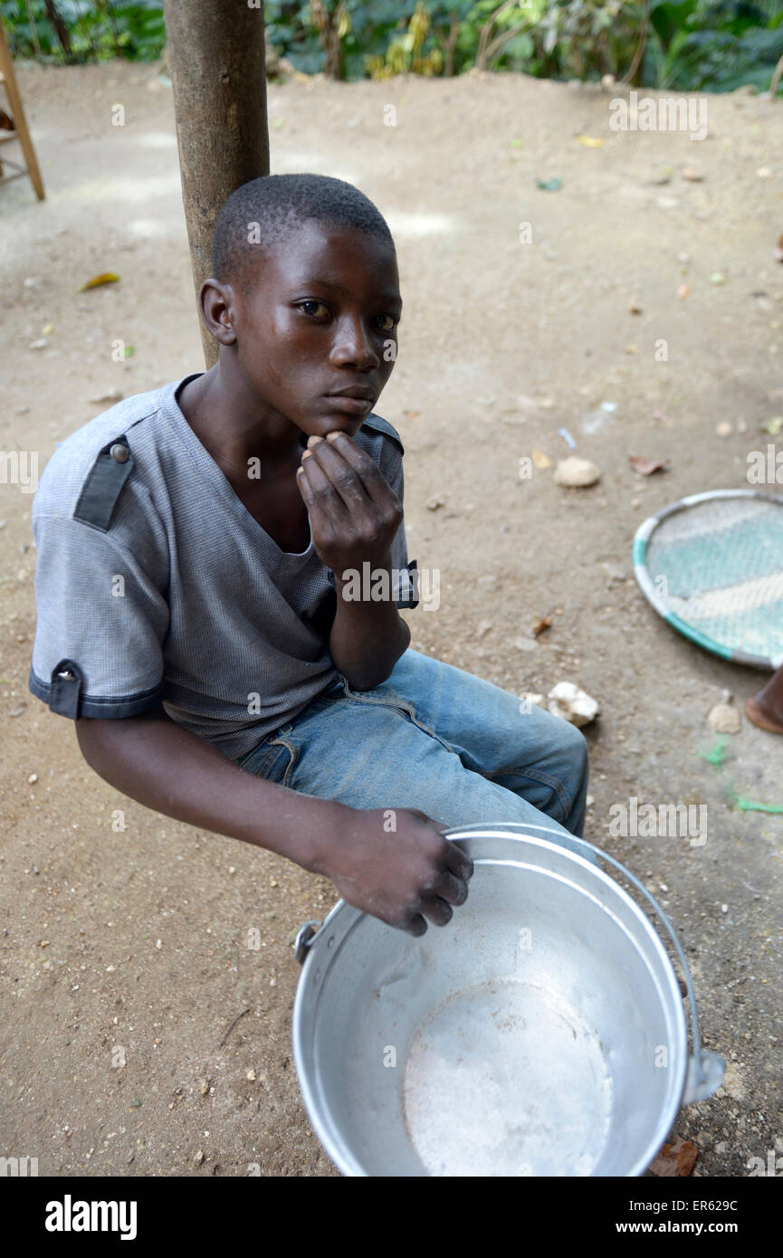 Teenage boy, Riviere Froide, Ouest Department, Haiti Stock Photo Alamy