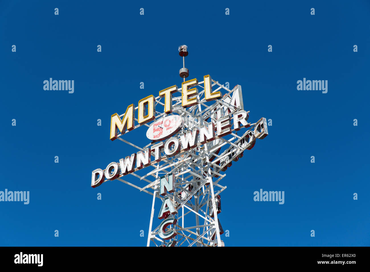 Motel sign, Southside Neighborhood Flagstaff, Arizona, USA Stock Photo
