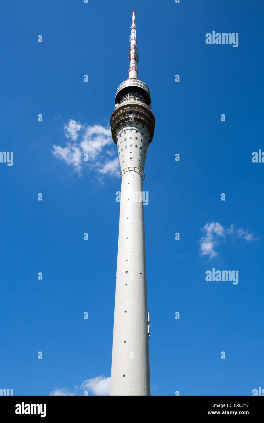 TV tower, Dresden Wachwitz, Dresden, Saxony, Germany Stock Photo
