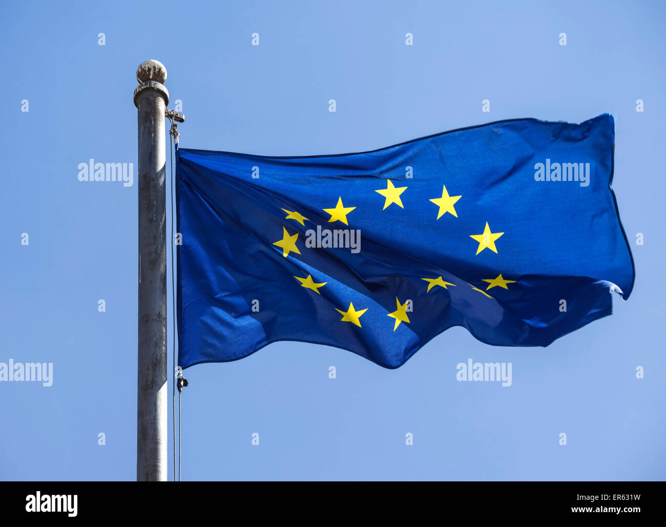 European flag, flag of the European Union Stock Photo