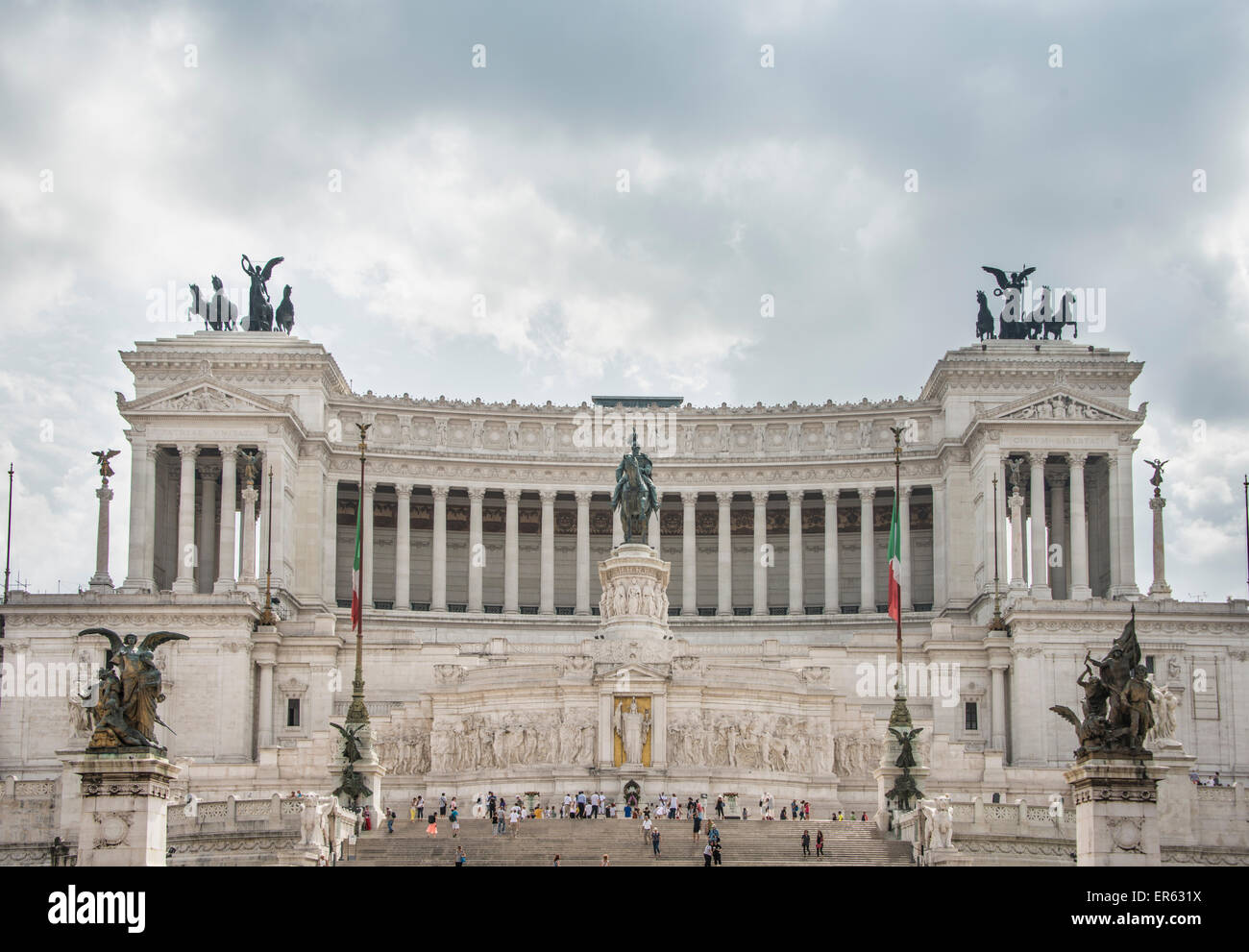 National Monument to Victor Emmanuel II, Vittorio Emanuele Monument, Capitol, Rome, Lazio, Italy Stock Photo