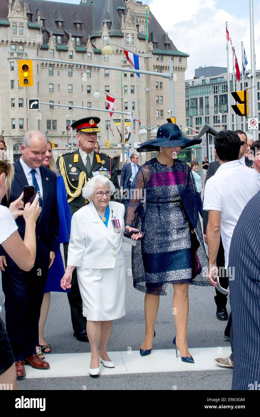 Ottawa, 27-05-2015 HM Queen Maxima visiting Rideau Hall and Ridfeau ...