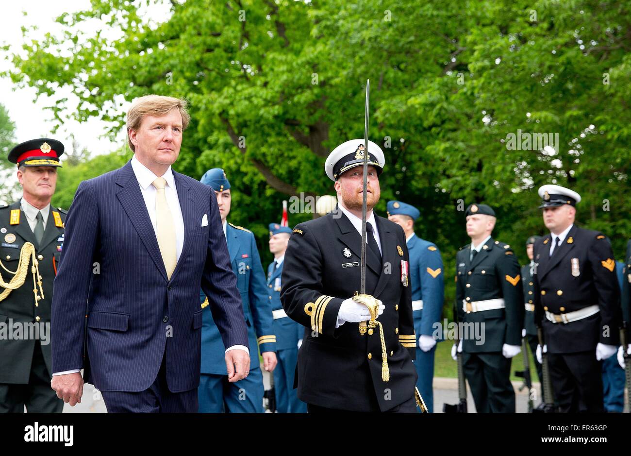 Ottawa, 27-05-2015 HM King Willem-Alexander Arrival at Rideau Hall ...