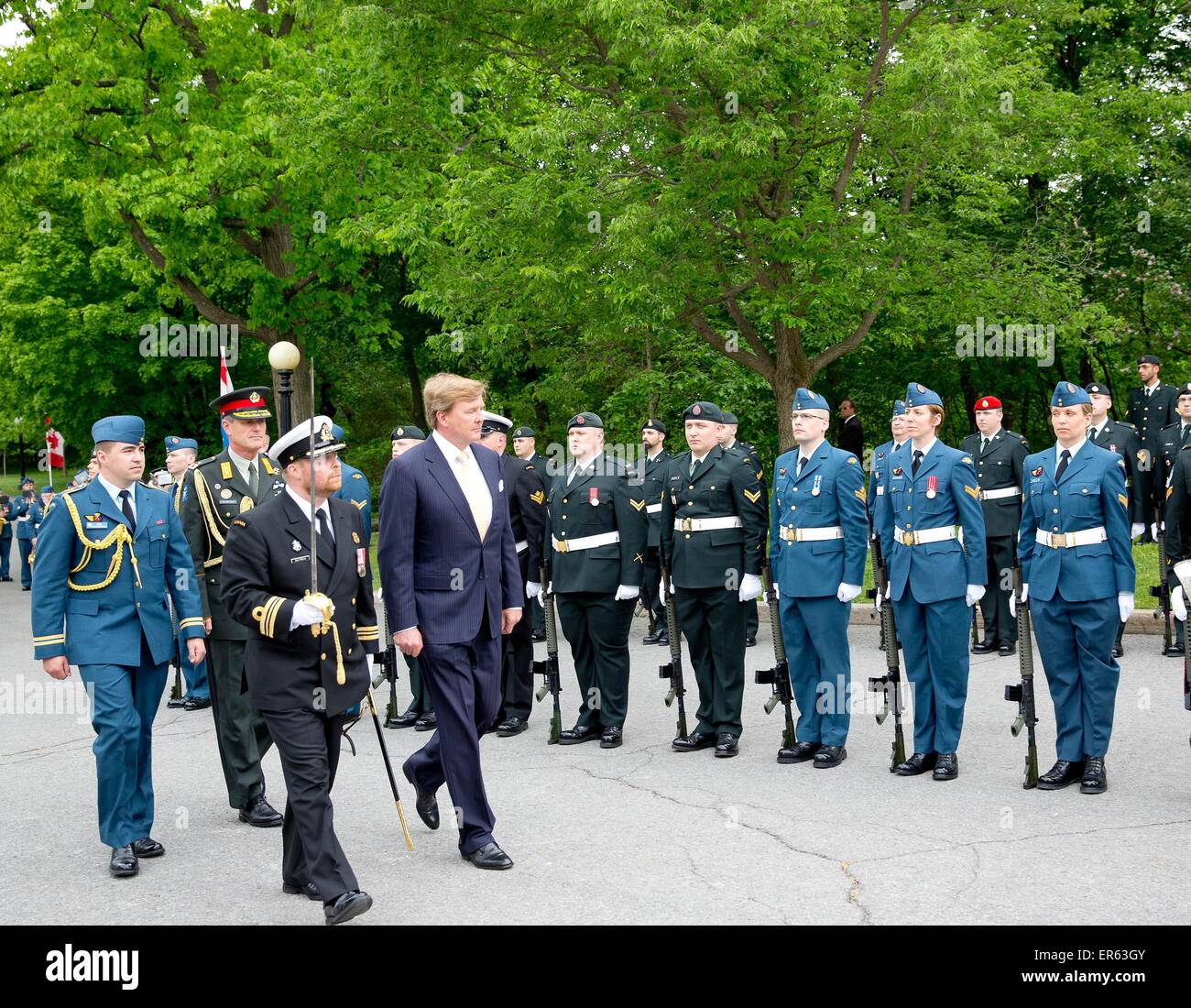 Ottawa, 27-05-2015 HM King Willem-Alexander Arrival at Rideau Hall ...