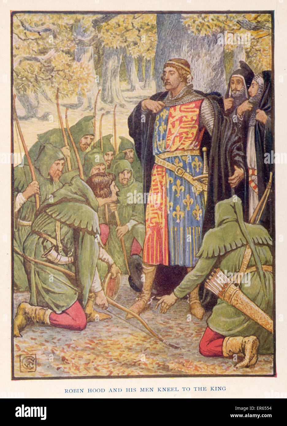 Robin Hood and King Richard I Stock Photo