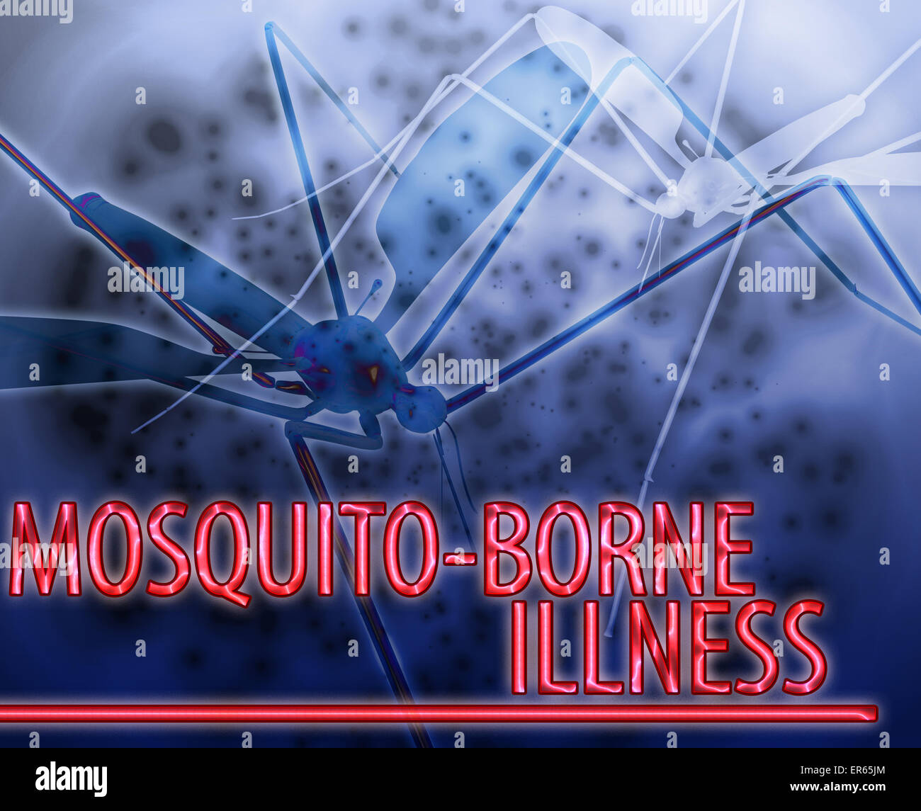 Abstract background digital collage concept illustration mosquito borne illness Stock Photo