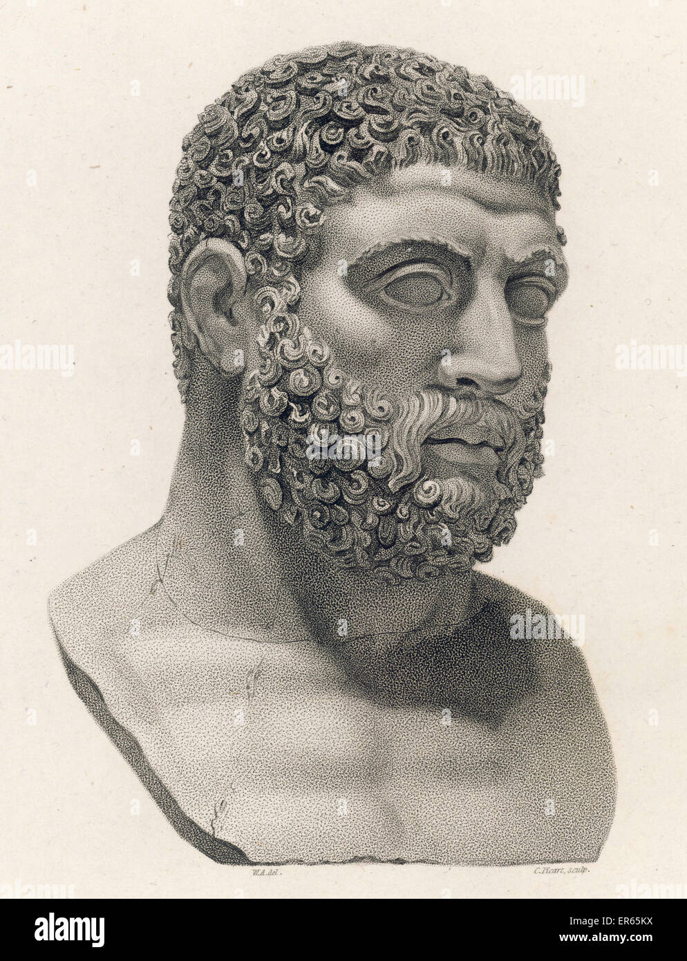 A colossal bust of Hercules. This head was found by Mr G.Hamilton in