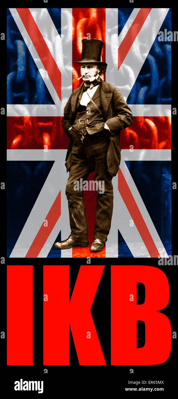 Isambard Kingdom Brunel - T-shirt / poster print design Stock Photo