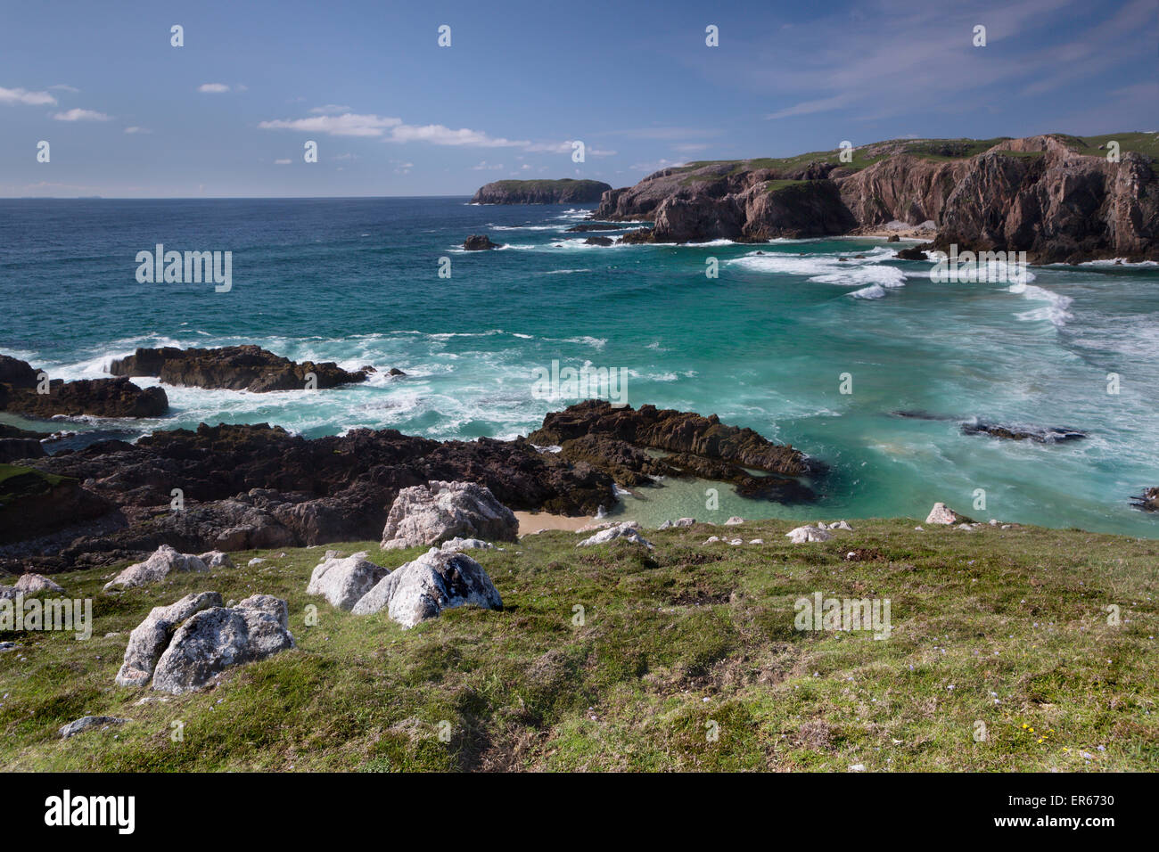 Mangersta or Mangurstadh beach on the Isle of Lewis and Harris, Outer Hebrides, Scotland. Stock Photo