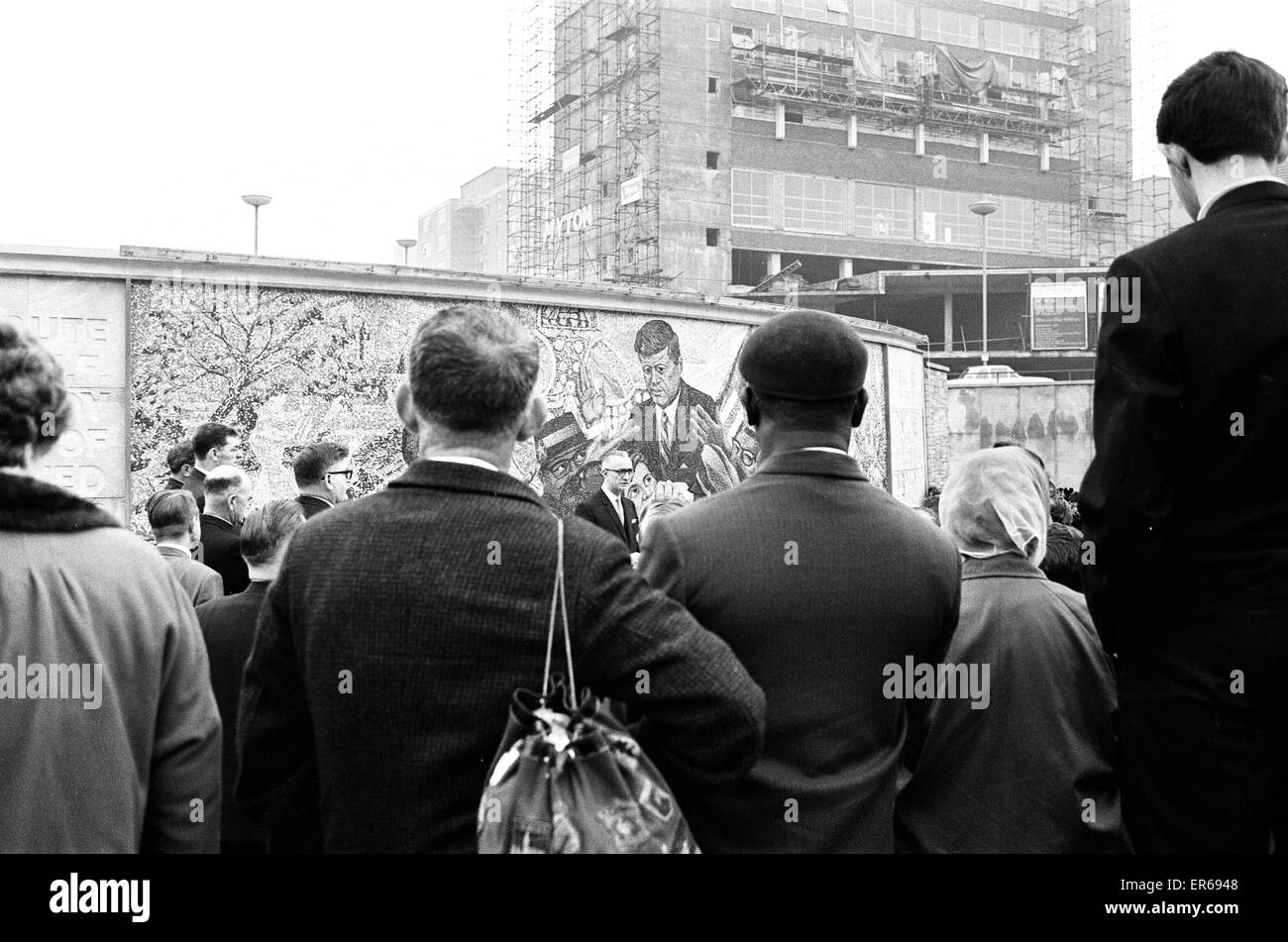 Unveiling of President Kennedy 160,000 piece memorial mosaic, located