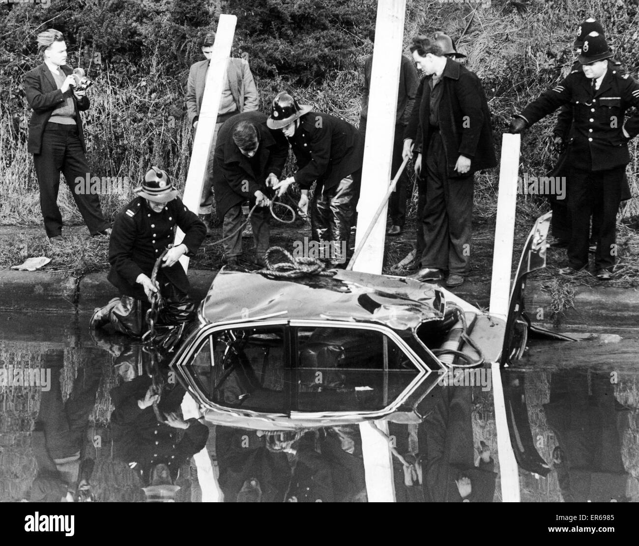 Scene of car accident involving Jimmy Hagan, West Bromwich Albion