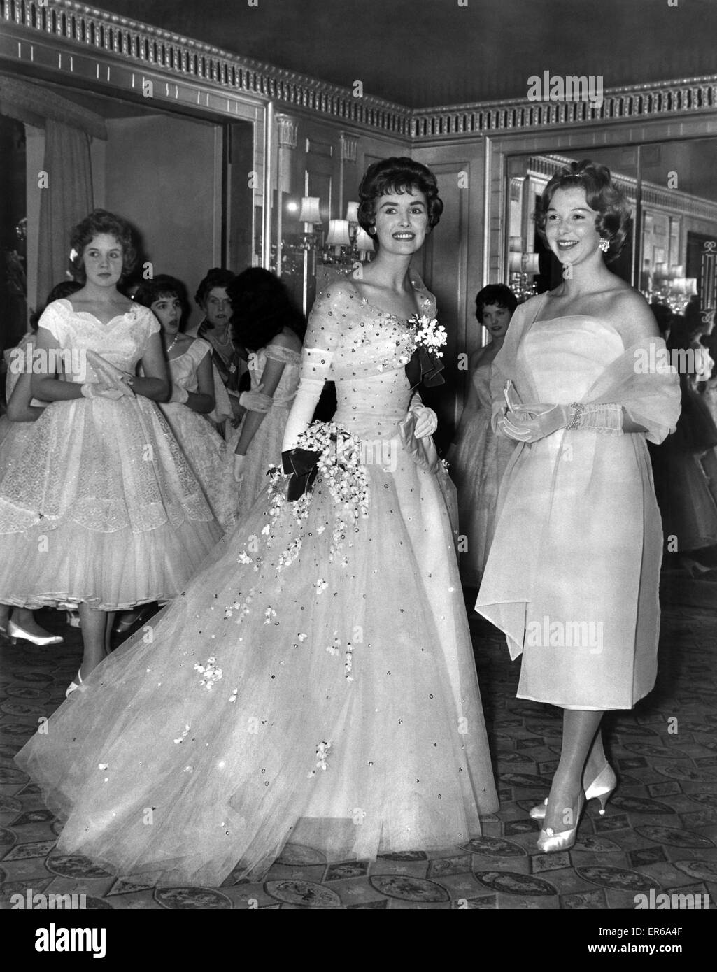 Clothing Fashion 1958: The Deb of the Year, Barbara Lambert, left ...