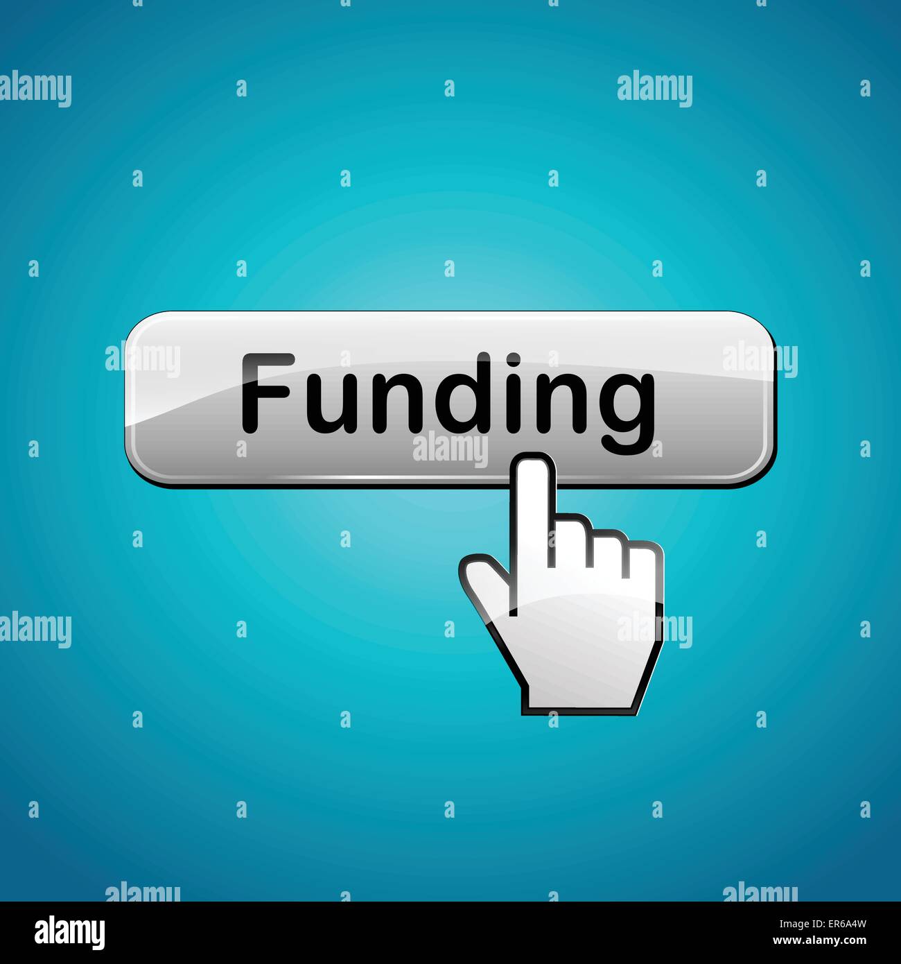 Vector illustration of funding abstract concept web button Stock Vector