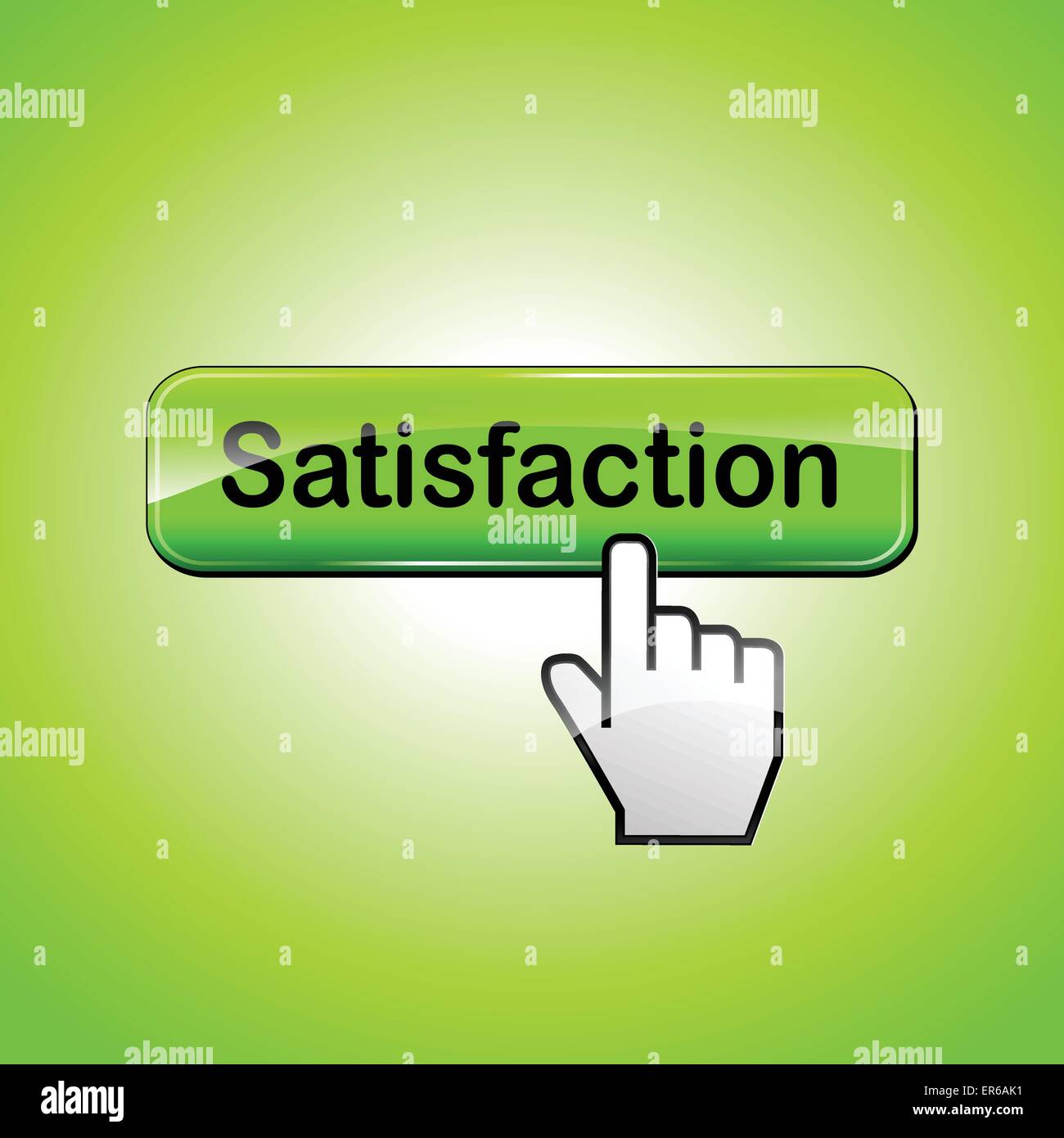 Vector illustration of satisfaction abstract concept web button Stock Vector