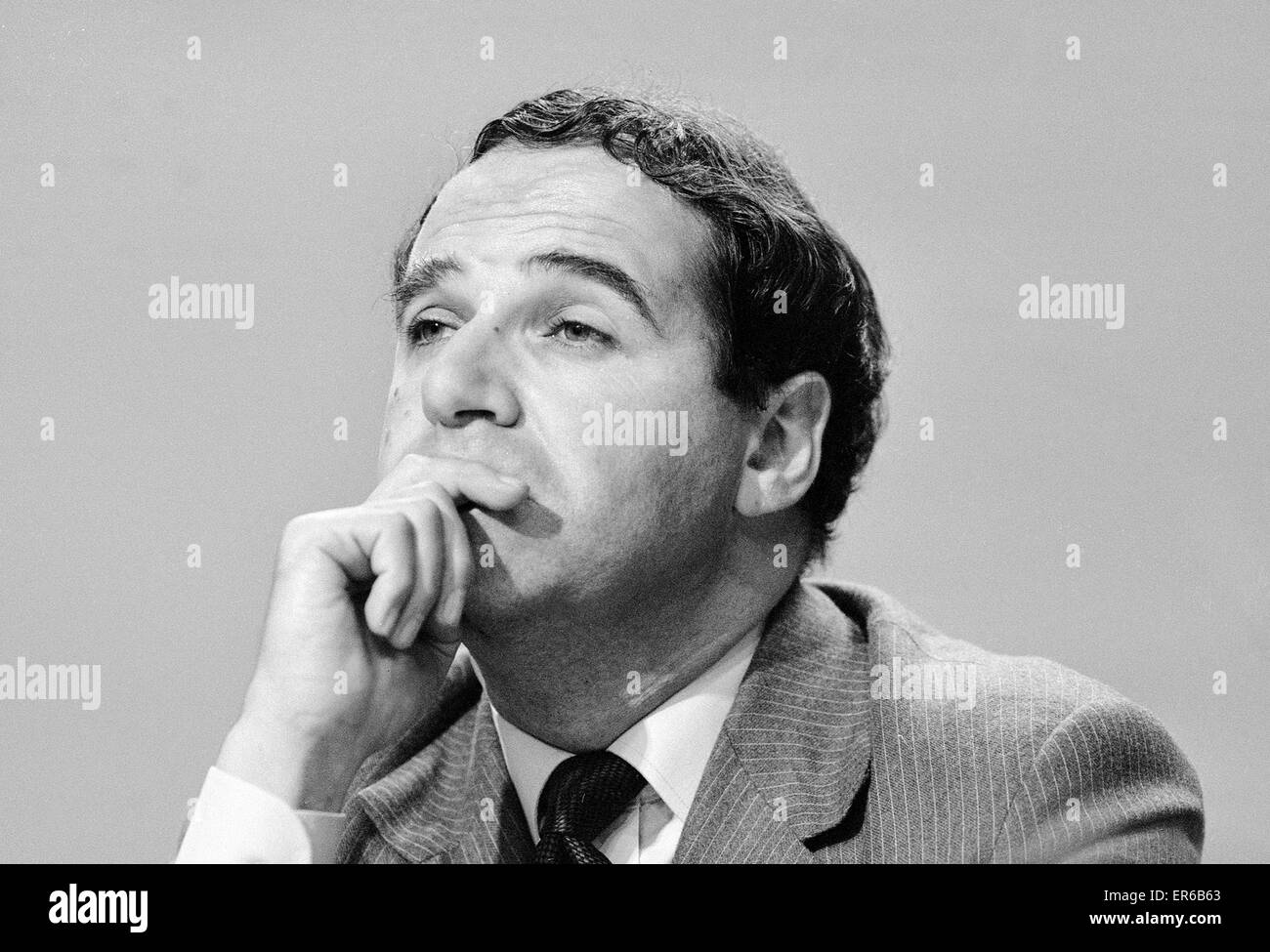 Home Secretary Leon Brittan pictured at the Conservative Party
