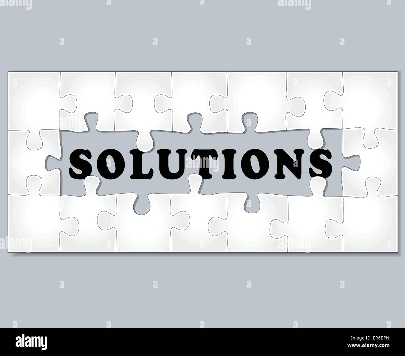 Vector illustration of solutions jigsaw puzzle abstract concept Stock Vector