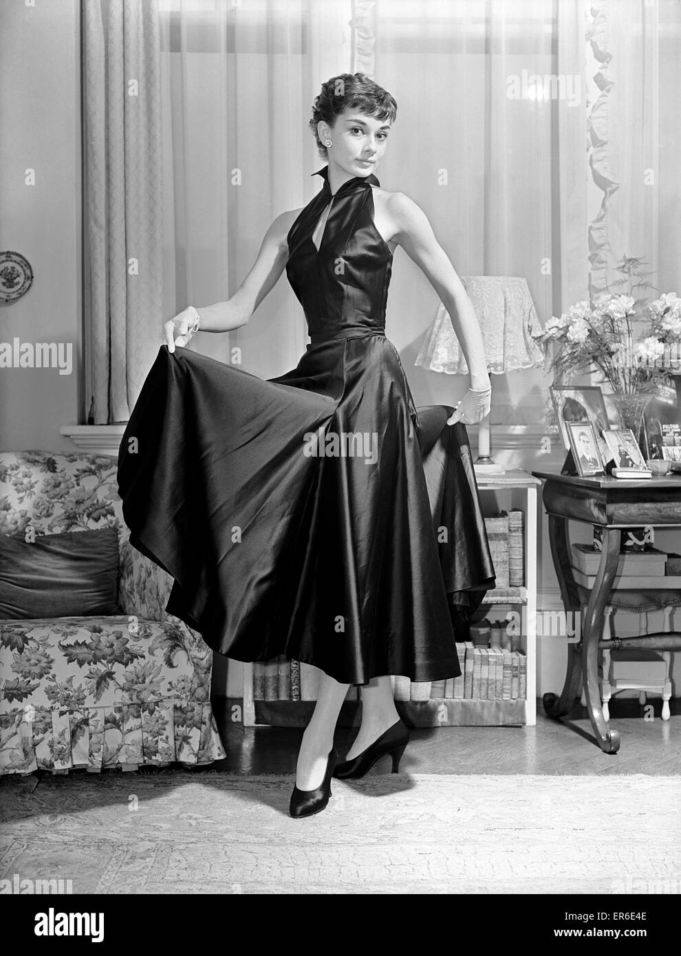 Audrey Hepburn, actress, May 1953. Stock Photo