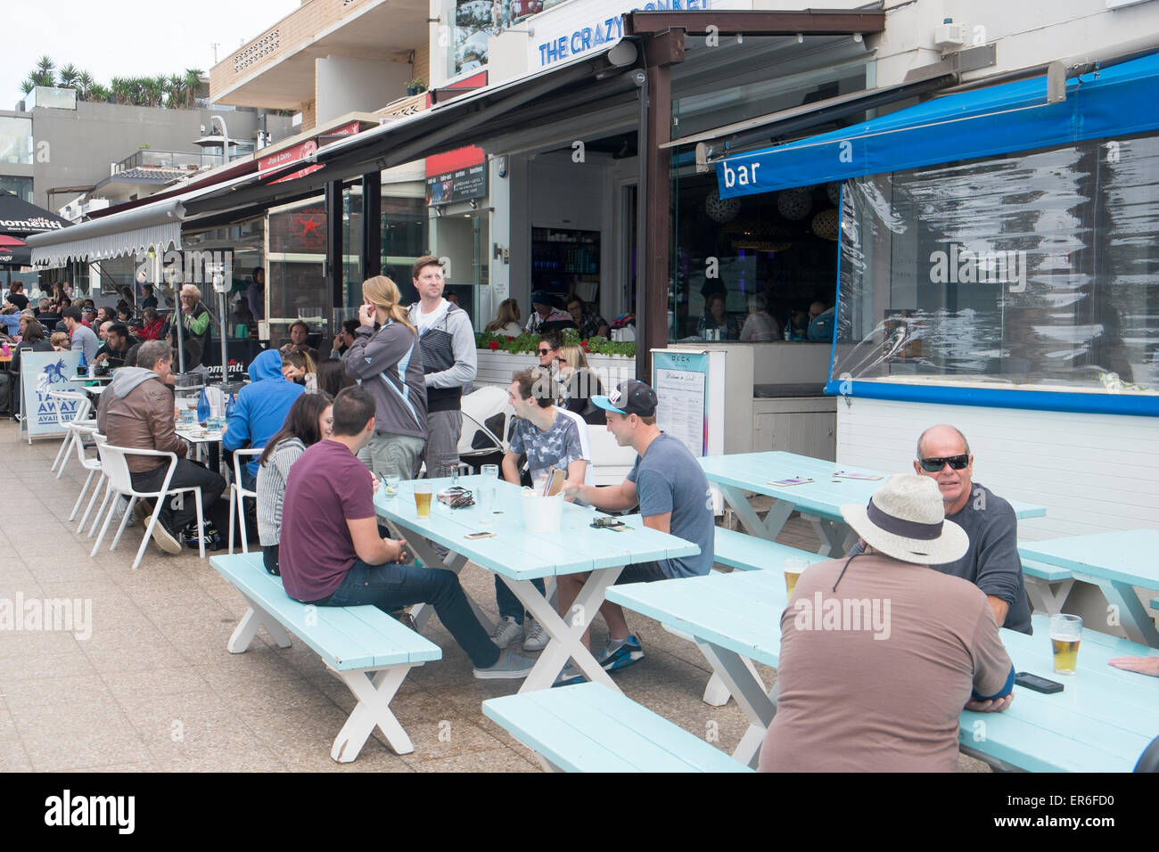 Beachside cafes and restaurants in Dee Why, suburb of Sydney on the northern beaches ,Australia