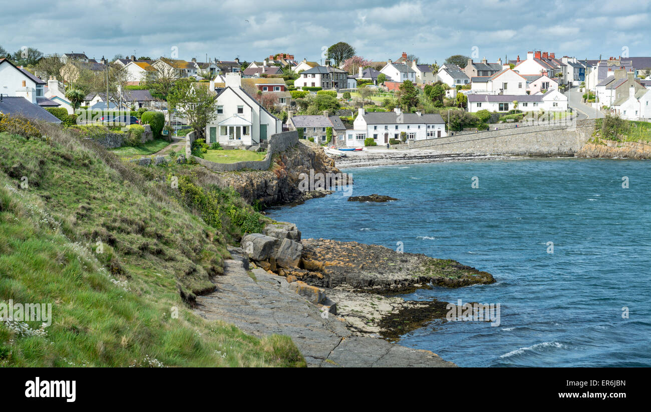 Moelfre fishing village, Anglesey, North Wales, UK Stock Photo