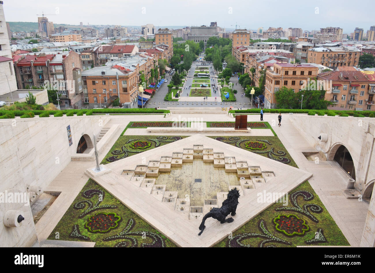 A view from the top of Cascade Building, Yerevan, Armenia Stock Photo