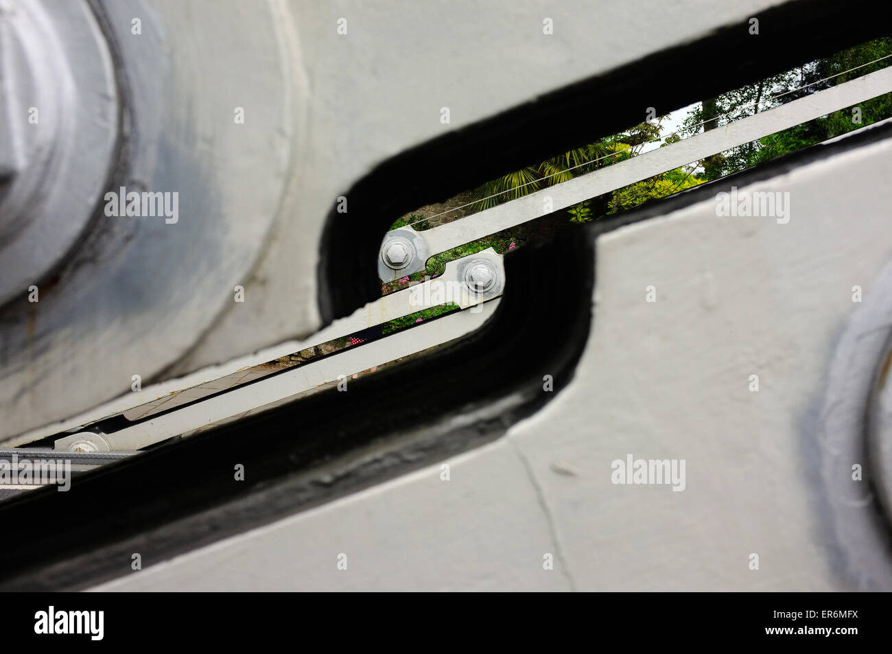 Giant bolts securing the cables for the Clifton Suspension Bridge in