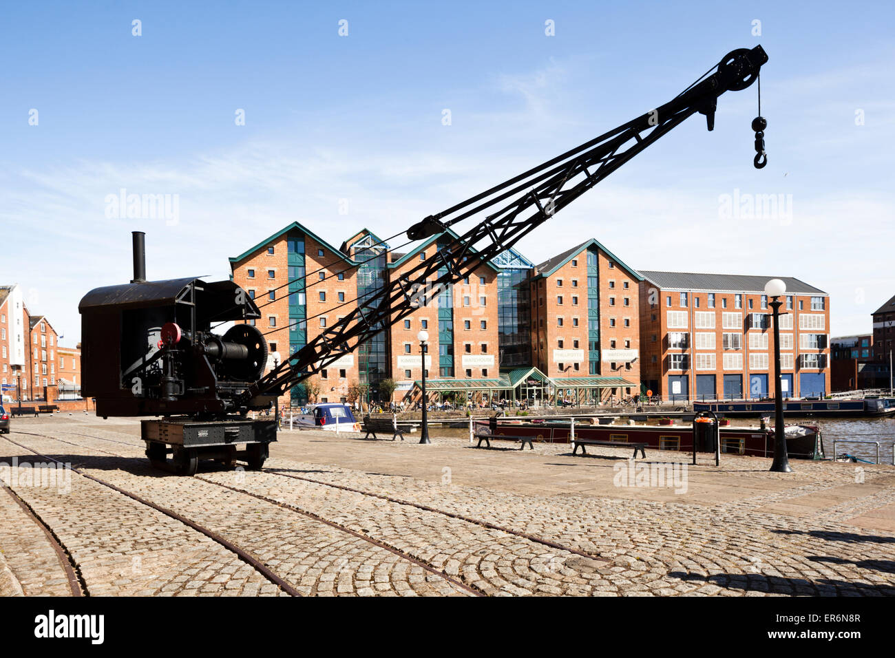 Steam crane at Gloucester Docks, Gloucester UK Stock Photo Alamy
