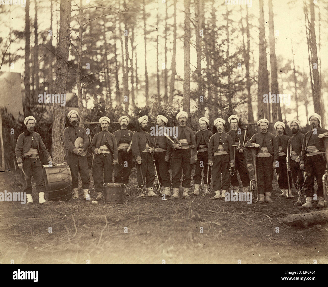 Band of 114th Pennsylvania Infantry, in front of Petersburg, Stock Photo