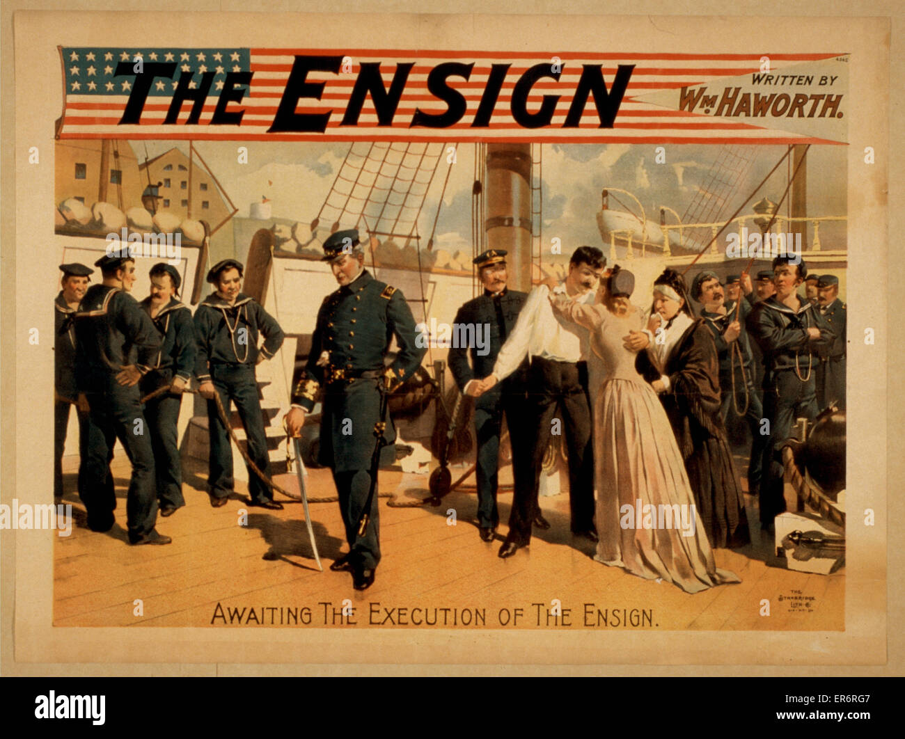 The ensign written by Wm. Haworth Stock Photo