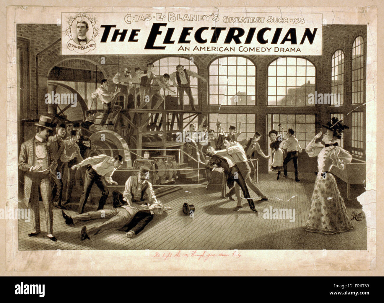 The electrician an American comedy drama : Chas. E. Blaney's Stock Photo