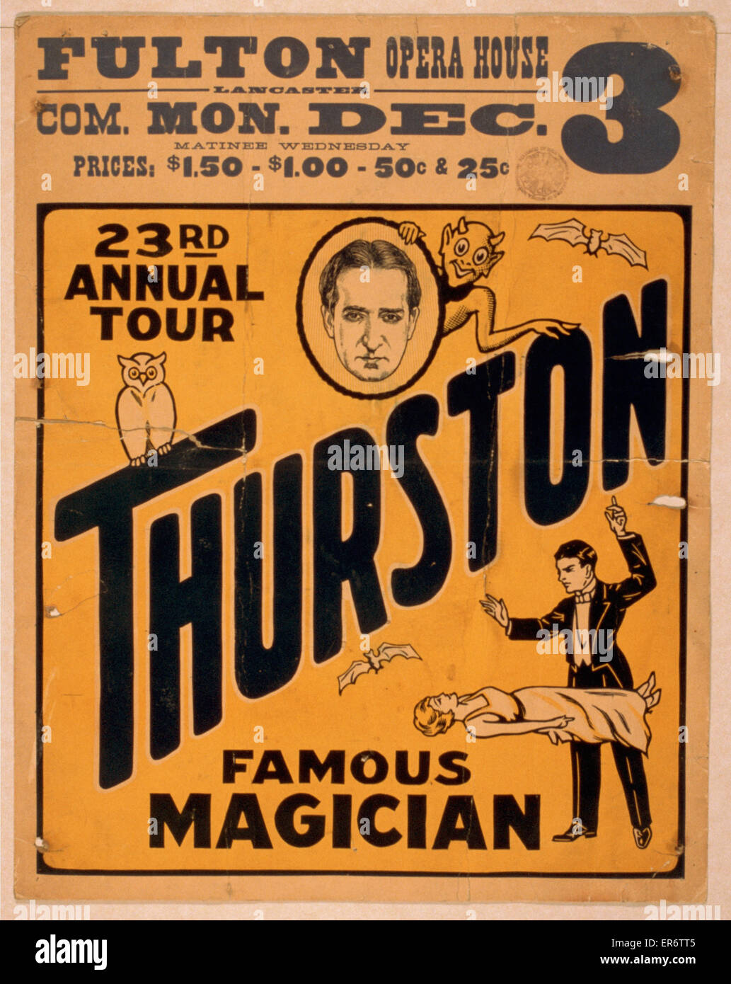 Thurston, famous magician 23rd annual tour Stock Photo