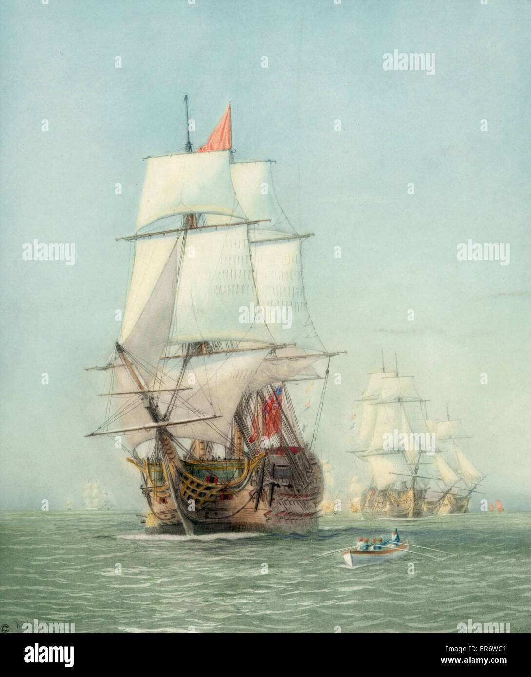 HMS Victory sailing ship 1778 Stock Photo Alamy