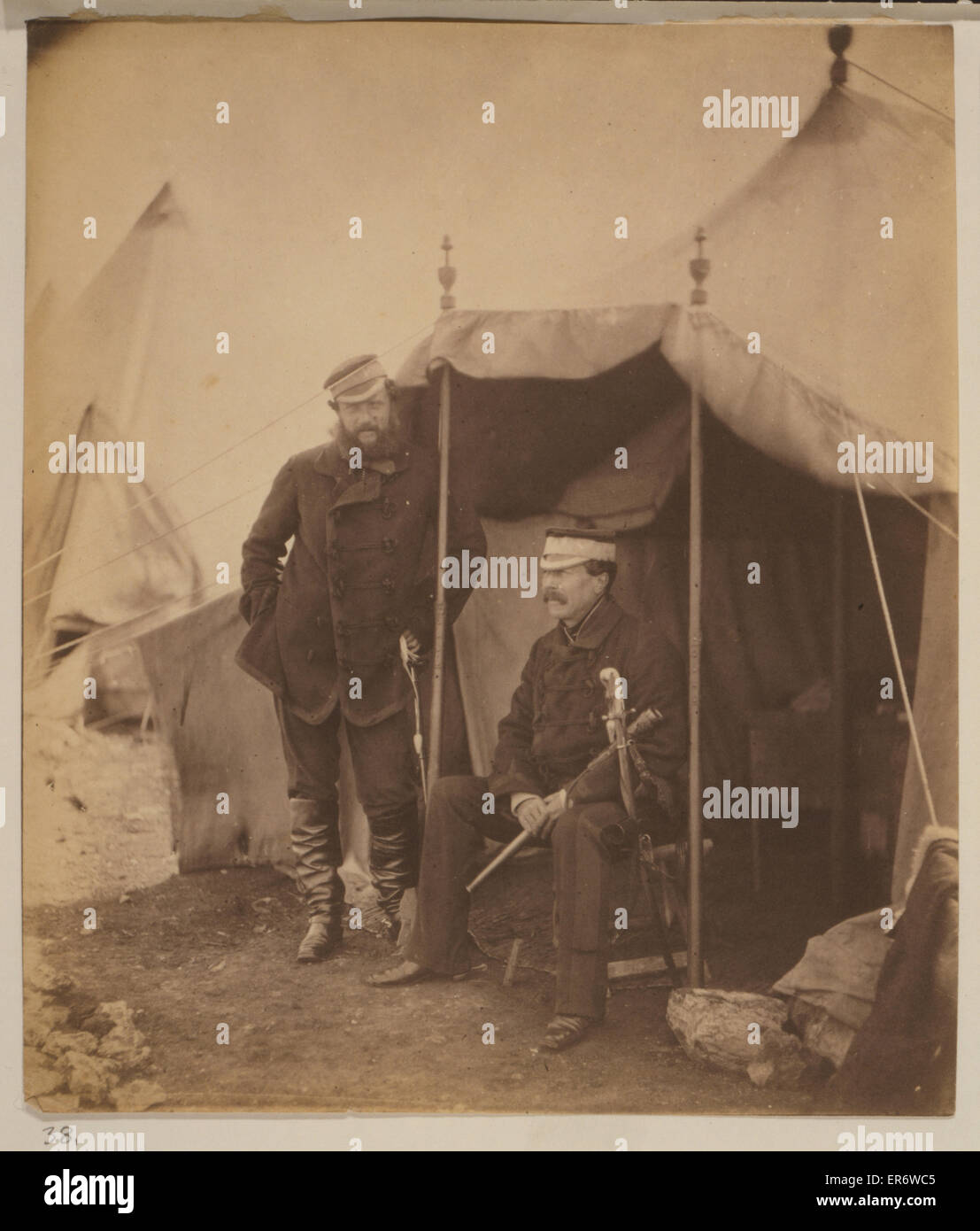 Lieutenant General Sir John Campbell & Captain Hume, his aid Stock Photo