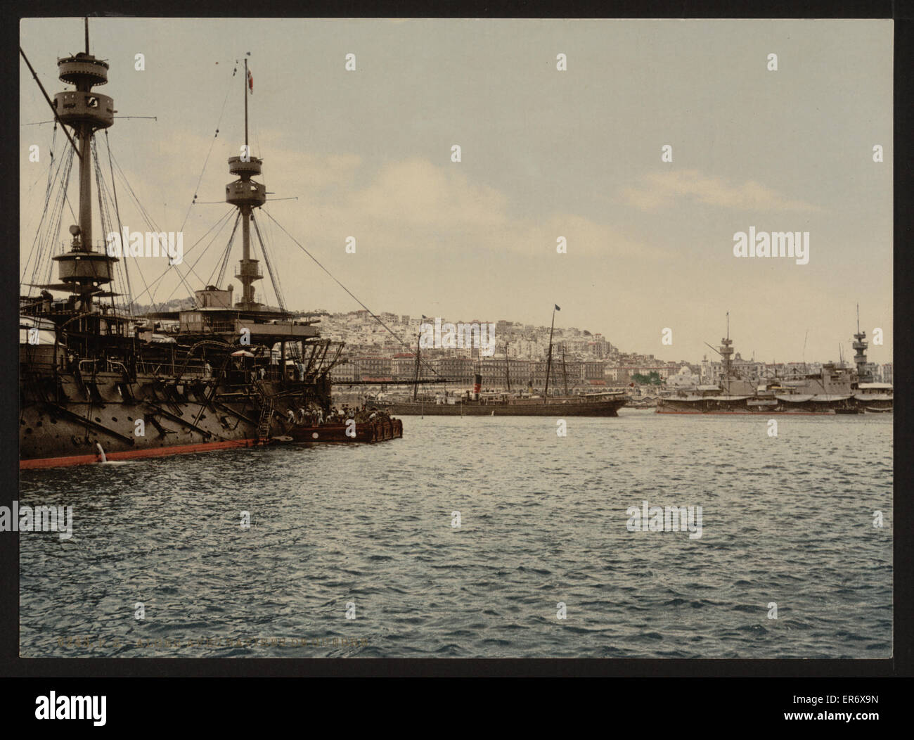With war ships, Algiers, Algeria Stock Photo